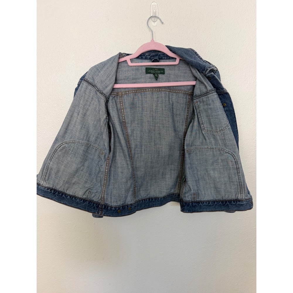 Lauren Jeans Co Ralph Lauren Denim 90's Y2K Trucker Jacket  Womens Size M - Picture 7 of 11